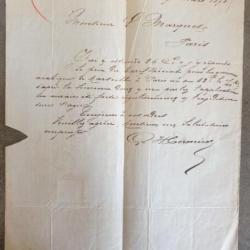 Deux Lettre manuscrite ancienne 1876 et 1879  timbre Napoléon et sage
