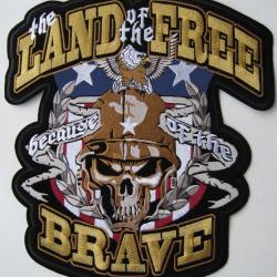 PATCH-ECUSSON/DOSSARD GRAND MODELE - LAND OF THE FREE - Ref.D33