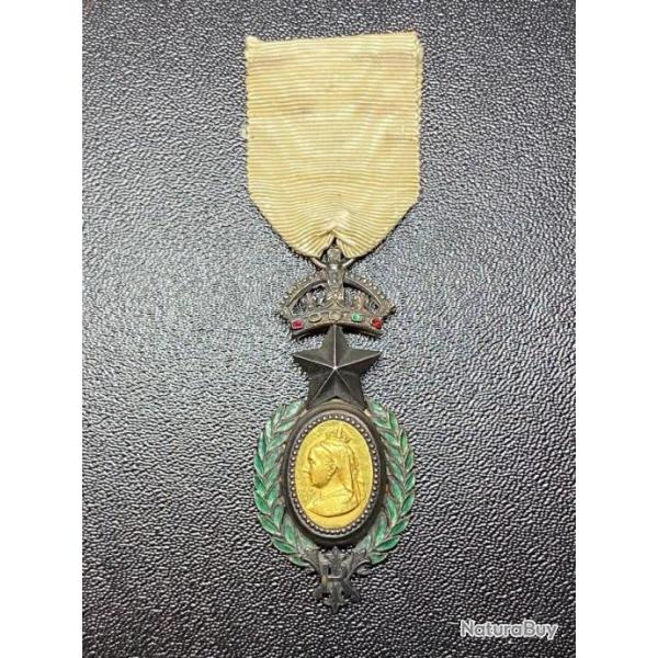 Mdaille Britannique Jubil Victoria Albert Edward Prince of Wales Masonic medal
