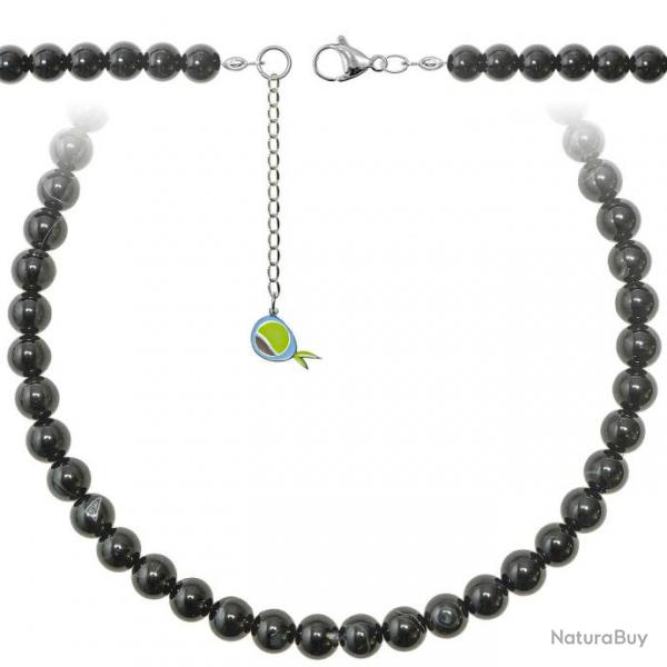Collier en onyx noir - Perles rondes 8 mm - 60 cm