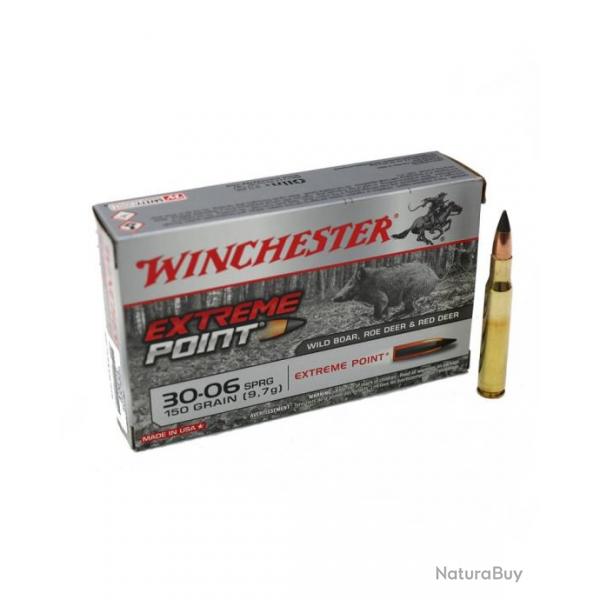 Cartouches WINCHESTER 30-06 SPRG Extreme Point 150GR X20