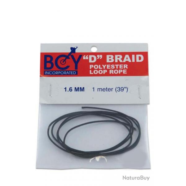 Cordelette tresse BCY pour D-loop 1 m Noir