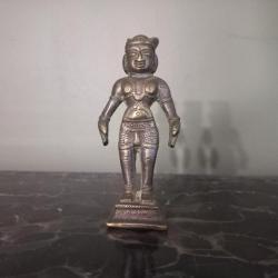 miniature    statuette indienne en bronze du XIX
