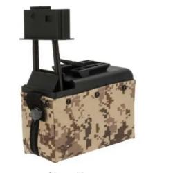 Ammobox digital desert 1500 billes pour M249 | Cybergun (0000 2943)