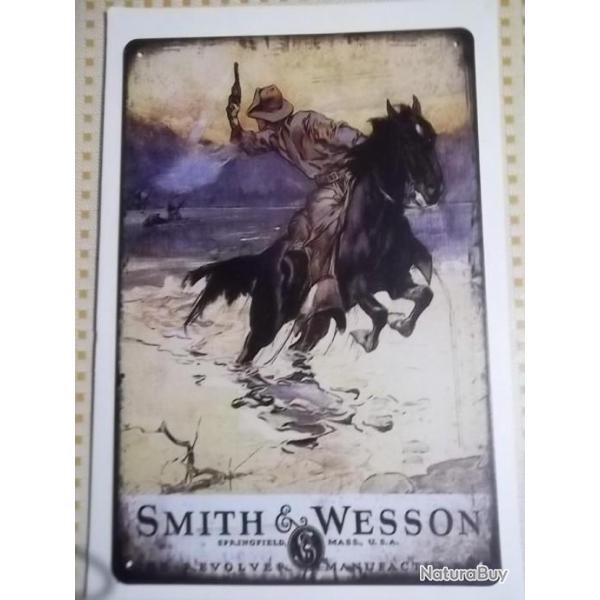 Plaque dcorative mtal SMITH&WESSON