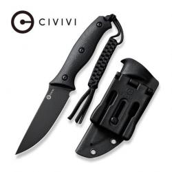 Couteau CIVIVI Stormridge Black Lame Acier Nitro-V Blackwash Manche G10 Etui Kydex CIVC230411