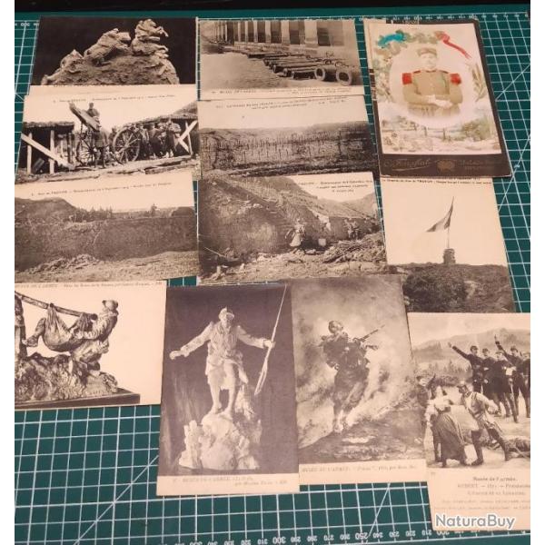 LOT DE 12 CARTES POSTALES, FORT DE TROYON, MUSEE DE L'ARMEE