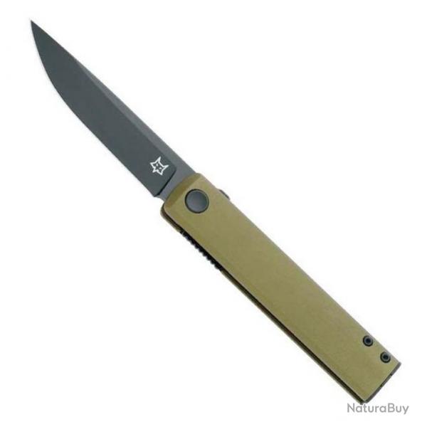 Couteau "Chnops" Becut noir/aluminium, Couleur vert [Fox Production]