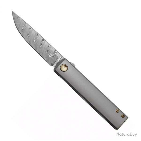 Couteau "Chnops" damas/titanium sabl [Fox Production]