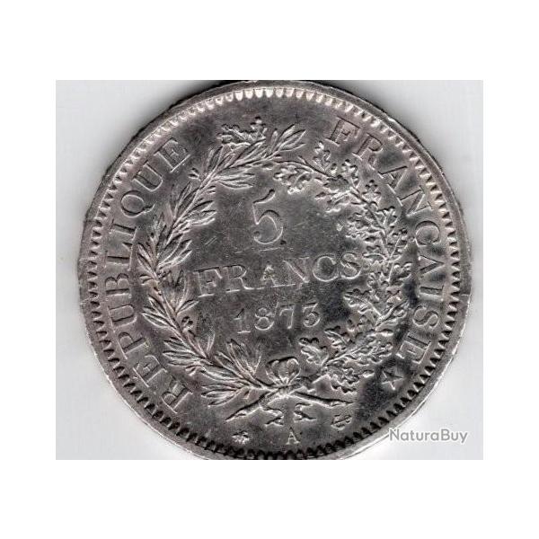 5 francs argent hercule 1873 A  S U P