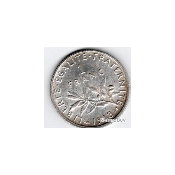 1  franc argent  1918   qualit  SUP