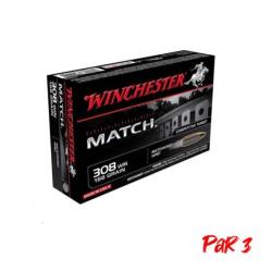 Cartouches Winchester Boat Tail Match - Cal.308 Win - Par 20 168 gr / - 168 gr / Par 3