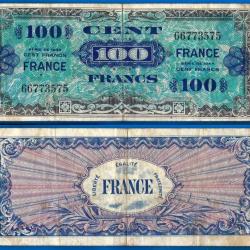France 100 Francs 1944 Billet Imprimé par les USA Serie 1