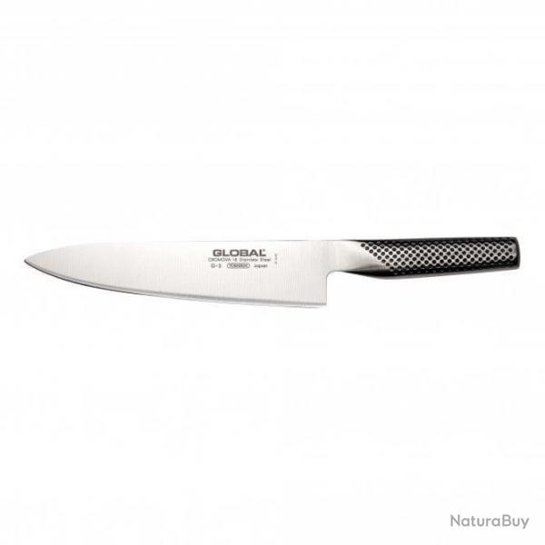 Couteau de Chef japonais Global G-2 avec lame de 20 cm.
