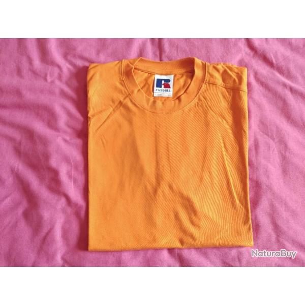 tee shirt orange RUSSEL