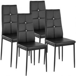 Ensemble 4 chaises de salle à manger/ cuisine JULIA noir chaise545
