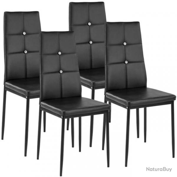Ensemble 4 chaises de salle  manger/ cuisine JULIA noir chaise545