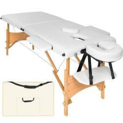 Table de massage Portable Pliante 2 zones FRANCE blanc chaise464