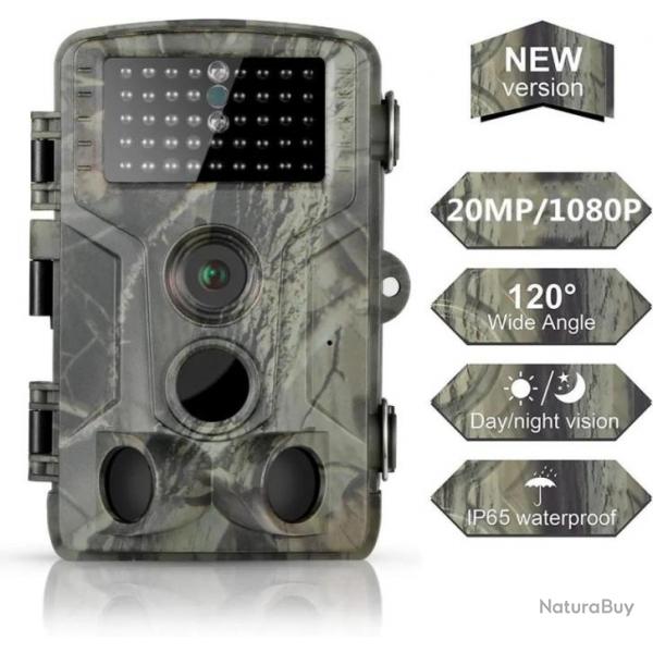 camra de chasse avec cran ,20mp 1080P, HD, tanche, infrarouge, Vision nocturne
