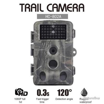 Caméra de chasse 1080P 20mp, 36 LED IR, forêt, faune, piège, résolution