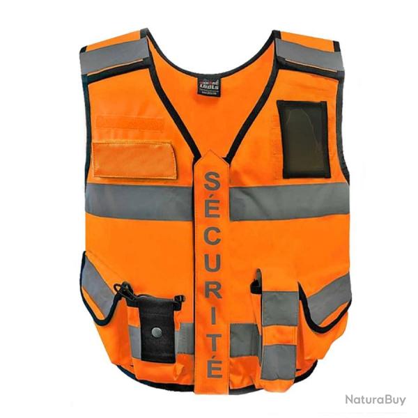Gilet MULTIPOCKET haute visibilit SCURIT PRIVE Ready 24 ORANGE