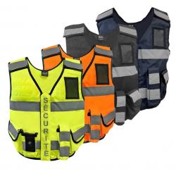 Gilet MULTIPOCKET haute visibilité SÉCURITÉ PRIVÉE Ready 24 NOIR