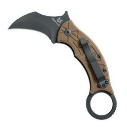 Couteau Karambit "Tribal K" titanium bronze [Fox Production]