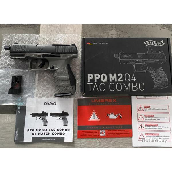 Vends Pistolet WALTHER PPQ M2 Q4 Tac Combo 4.5mm CO2  plomb