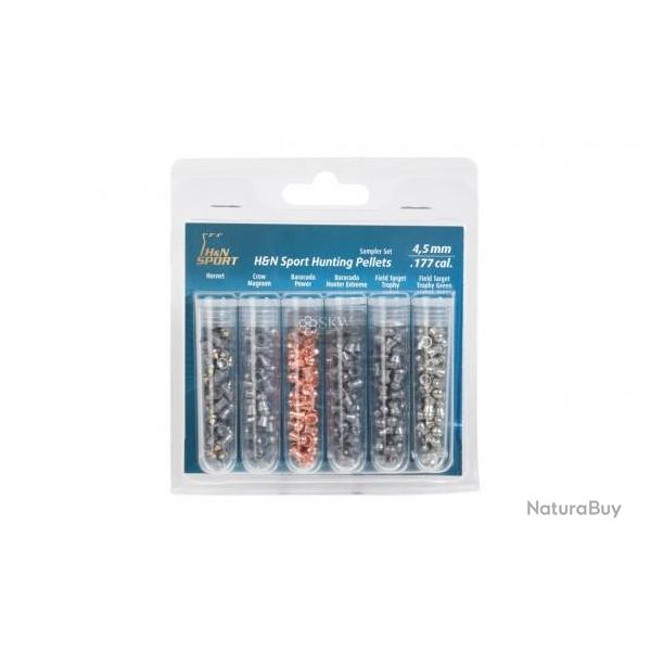 Assortiment de 5 sortes de plombs 5.5 mm HN Sport