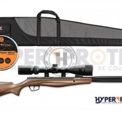 Pack carabine à plomb Stoeger RX20 S3 Suppressor crosse bois, 3-9x40 AO et housse