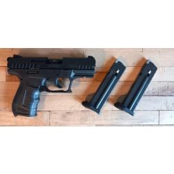 9mm pak WALTHER P22 READY 7 COUPS SEMI AUTOMATIQUE 2 CHARGEURS