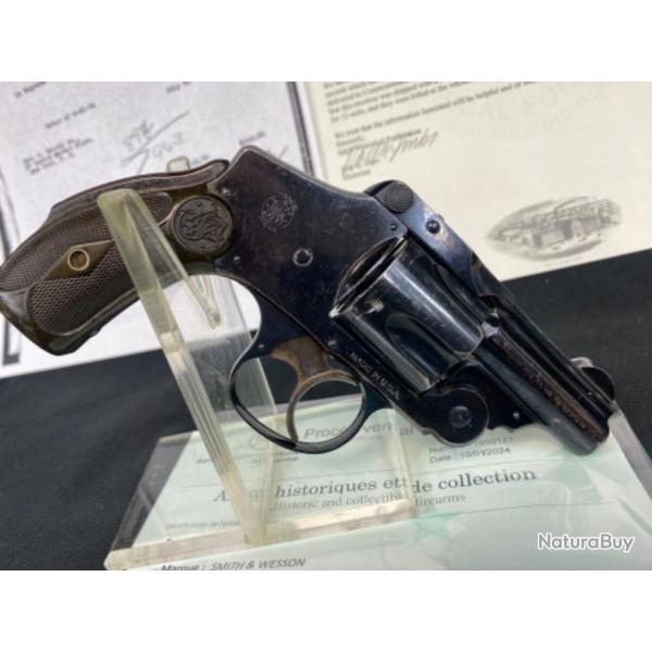 incroyable revolver smith et and wesson  5 eme mdl snubnose 38. 2 eme serie photos