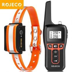 ROJECO 1000m Electrique Collier Dressage Chien Telecommande Collier Animaux Compagnie Rechargeable