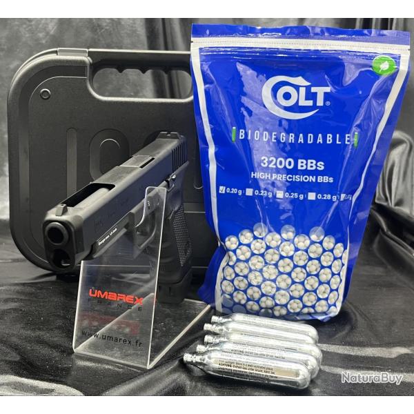 Pack prt  tirer PISTOLET "GLOCK 34 GEN4 DELUXE" -Cal. BBS 6MM - CO2