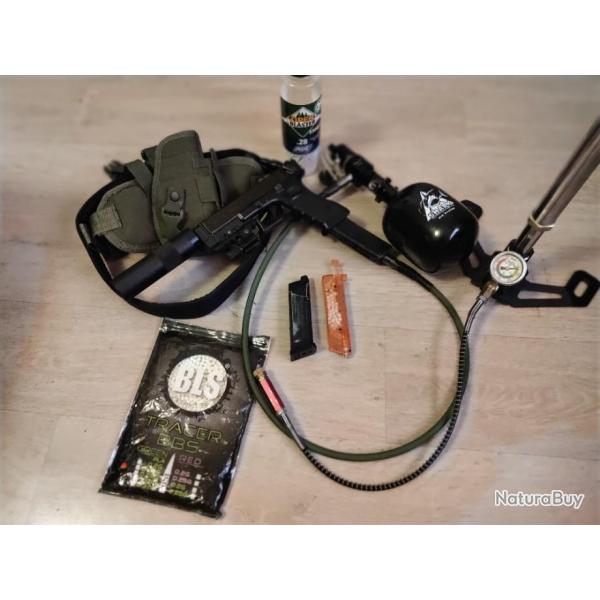 Airsoft Glock 18c Tokyo Marui full custom Hpa+ accessoires
