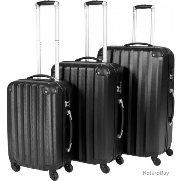Set de Valises Trolley Rigides noir valise717