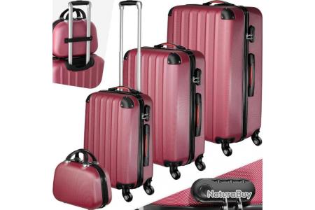 Set de rangement valise rose poudré