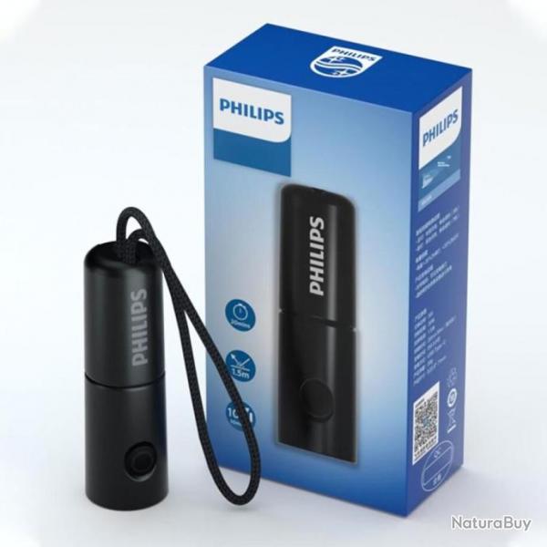 Lampe de Poche Philips 7 Modes D'clairage LED Rechargeable Mini Portable