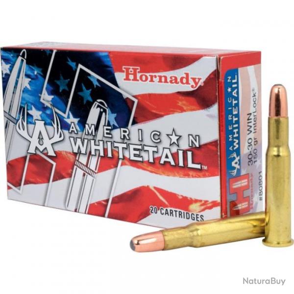 Balles Hornady American Whitetail 30-30 Win. 150GR Interlock Aw