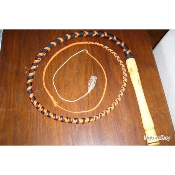 FOUET amricain type COW WHIP manche en BUIS