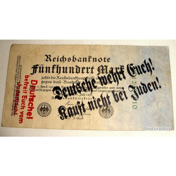 BILLET DE BANQUE de la PROPAGANDE de la NSDAP du IIIme REICH.  /7803