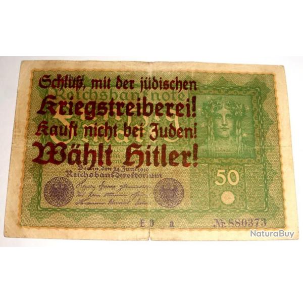 BILLET DE BANQUE de la PROPAGANDE de la NSDAP du IIIme REICH.  /8044