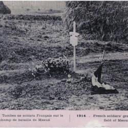 MEAUX - Tombes de soldats français en 1914