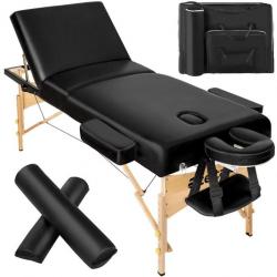 ACTI-Ensemble de table de massage portable pliante 3 zones SOMALIE noir chaise944