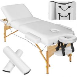 ACTI-Ensemble de table de massage portable pliante 3 zones SOMALIE blanc chaise942