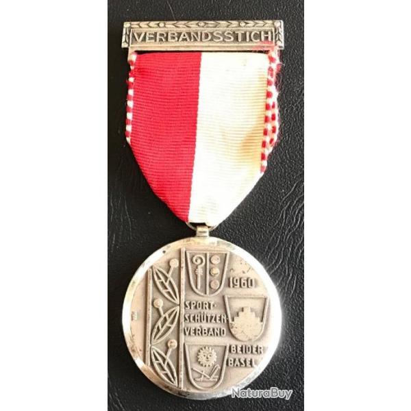 Medaille SUISSE - VERBANDSSTICH - Sport Schutzenverband Beider BASEL - 1960