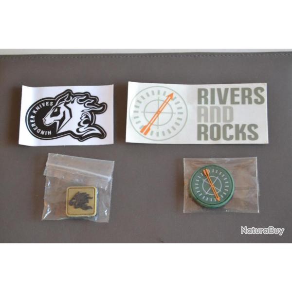 LOT DE DEUX PATCH VELCRO HINDERER ET RIVERS AND ROCKS