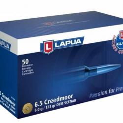 Cartouches 6,5 Creedmoor LAPUA 123 Grs OTM Scenar X 50