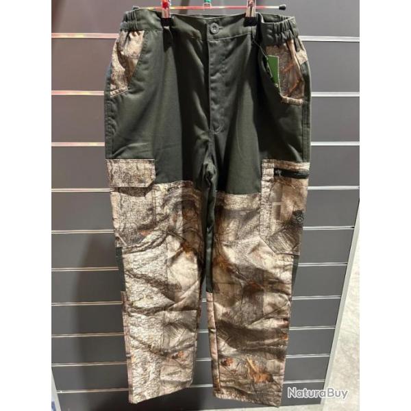 Pantalon de chasse vert et camouflage Treeland