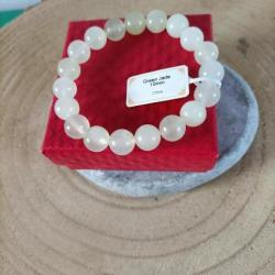 Bracelet en pierre naturelle Jade de Chine perles 10 mm avec écrin Réf :N84
